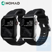 Nomad - Rugged Band 44/42MM 黑色膠錶帶