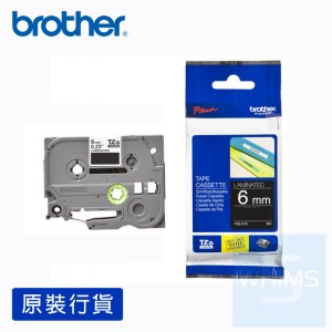 Brother - 6mm 已過膠標籤帶 (覆膜/護貝)系列