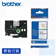 Brother - 3.5mm 白底黑字標籤帶
