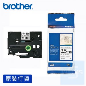 Brother - 3.5mm 白底黑字標籤帶