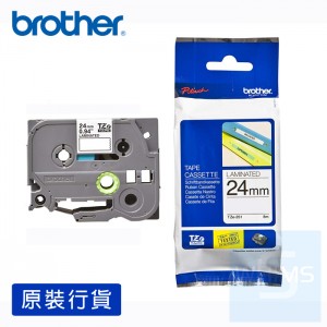 Brother - 24mm 已過膠標籤帶 (覆膜/護貝)系列