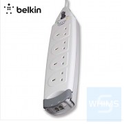 Belkin - 4 位防雷保護器連電話保護 Home 系列拖板