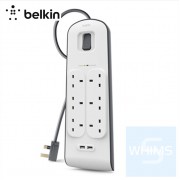 Belkin - 2.4 安培 USB 充電 6 位防雷保護拖板