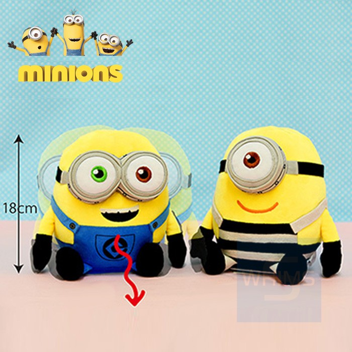Minions 迷你兵團 識行識走電動迷你兵團18cm Stuart Bob 1套2隻 Minions 迷你兵團 識行識走電動迷你兵團18cm Stuart Bob 1套2隻