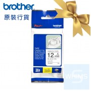 Brother - TZe-R231 (12mm) 白底黑字絲帶