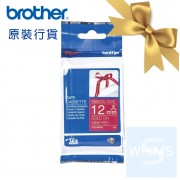 Brother - TZe-RW34 (12mm) 酒紅底金字絲帶