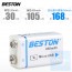 Beston - 鋰電大容量充電電池方塊電池 9V USB接口 650毫安