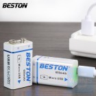 Beston - 鋰電大容量充電電池方塊電池 9V USB接口 650毫安 Beston - 鋰電大容量充電電池方塊電池 9V USB接口 650毫安