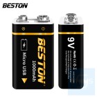Beston - 鋰電大容量充電電池方塊電池 9V USB接口 1000毫安 Beston - 鋰電大容量充電電池方塊電池 9V USB接口 1000毫安