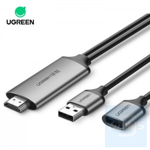 Ugreen - 手機連接電視-影音同歩傳輸線1080P高清 iPhone6以上/ipad/安卓(支援部份型號)