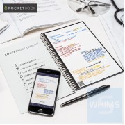 Rocketbook - Core | Dot-Grid | Executive A5 6 x 8.8 inch | 36 pages | Pilot FriXon Pen x 1 | Microfiber Towel x 1