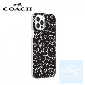 Coach - 花卉黑色/透明 iPhone 12 Pro Max - 6.7" 全包邊保護套