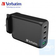 Verbatim - 4 Port 130W PD 3.0 & QC 3.0 GaN USB充電器