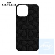 Coach - Black Emboss Signature C Pebbled Leather Slim Wrap iPhone 13 Pro / Pro Max (6.1"/6.7") 手機殼