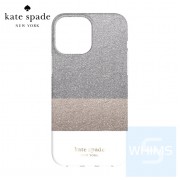 Kate Spade New York - Glitter Block White/Silver/Gold Glitter iPhone 13 Pro / Pro Max (6.1"/6.7") Hardshell 手機殼