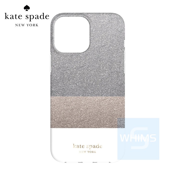 スマホアクセサリー iPhone用ケース Kate Spade New York - Glitter Block White/Silver/Gold Glitter iPhone 13 Pro  / Pro Max (6.1