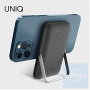 UNIQ - Hoveo 磁性快速無線 USB-C PD 移動電源帶支架 5000mAh - 木炭（灰色）