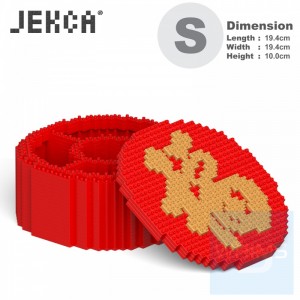 Jekca - 福字圓形全盒02S ( 盒子）