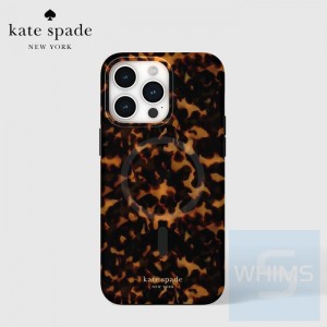 Kate Spade New York - 防護硬殼 for iPhone 15 Pro / Pro Max (6.1"/6.7") MagSafe支援 *Transparent Tortoise/Black/Gold Foil