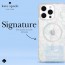 Kate Spade New York - 銀絲炫彩防護硬殼 for iPhone 15 Pro / Pro Max (6.1"/6.7") MagSafe支援 *Modern Floral Glitter Silver/Iridescent Foil Logo