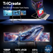 TriCreate  - 3 x 15.6吋 Triple-Screen Display 便攜式外接三屏幕顯示器