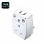 Masterplug - Surge Protection 2USB - 2.1A英國插座插頭充電器 - 白色/黑色