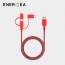 Energea - NyloTough 3 in 1 18CM 快速充電線 Micro-USB + Lightning + USB-C